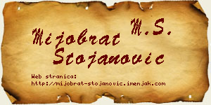 Mijobrat Stojanović vizit kartica